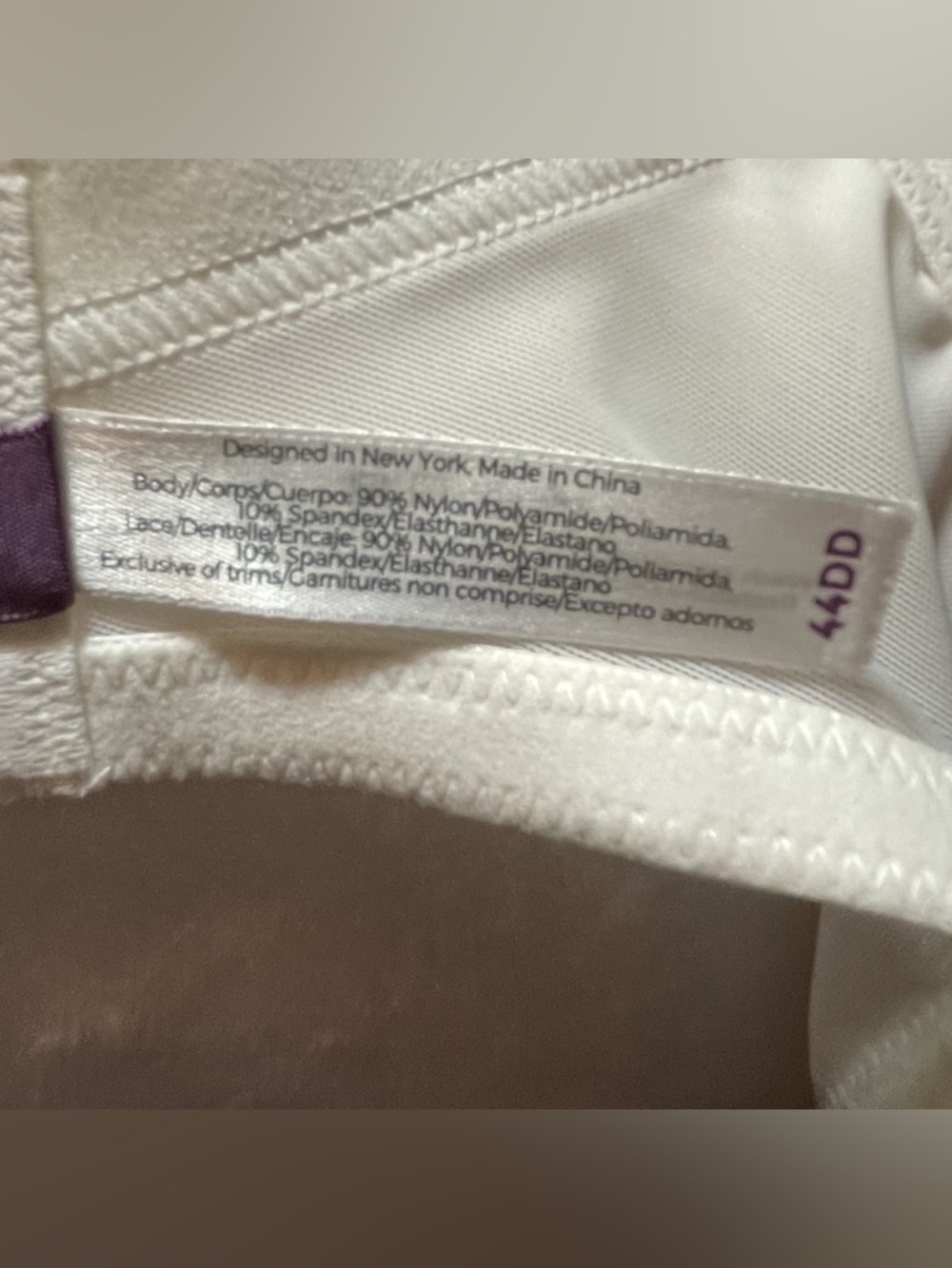 ADORE ME Women's White Lace Trim Full Coverage Bra 44DD NWOT - Picture 10 of 11